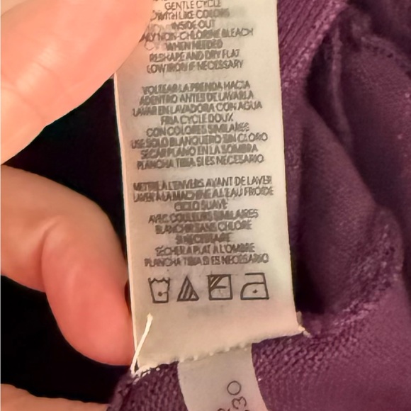 Calvin Kleon Women's Eggplant size large Open-Front Shrug Sweater - Picture 9 of 9